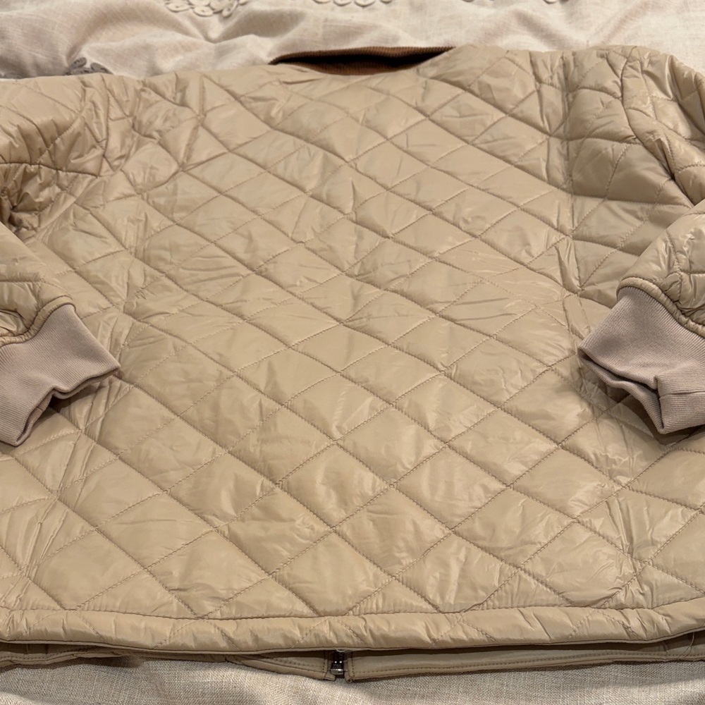 GAP Golden Khaki Brown Relaxed Quilted Nylon Jacket/NWT/L - Picture 12 of 14